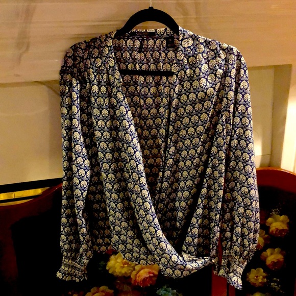 Scotch & Soda Mason Scotch Les Tropiques Flowy blouse Sz L - Picture 1 of 3